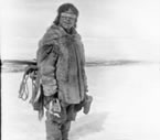 Padleirmiut man in snow goggles